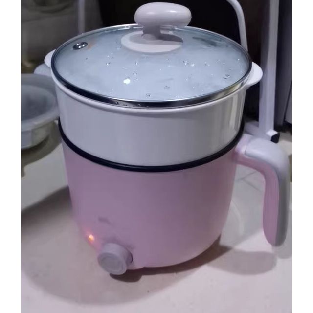 小熊bear电热锅学生宿舍电煮锅煮面锅多功能不锈钢不粘涂层一体小电锅