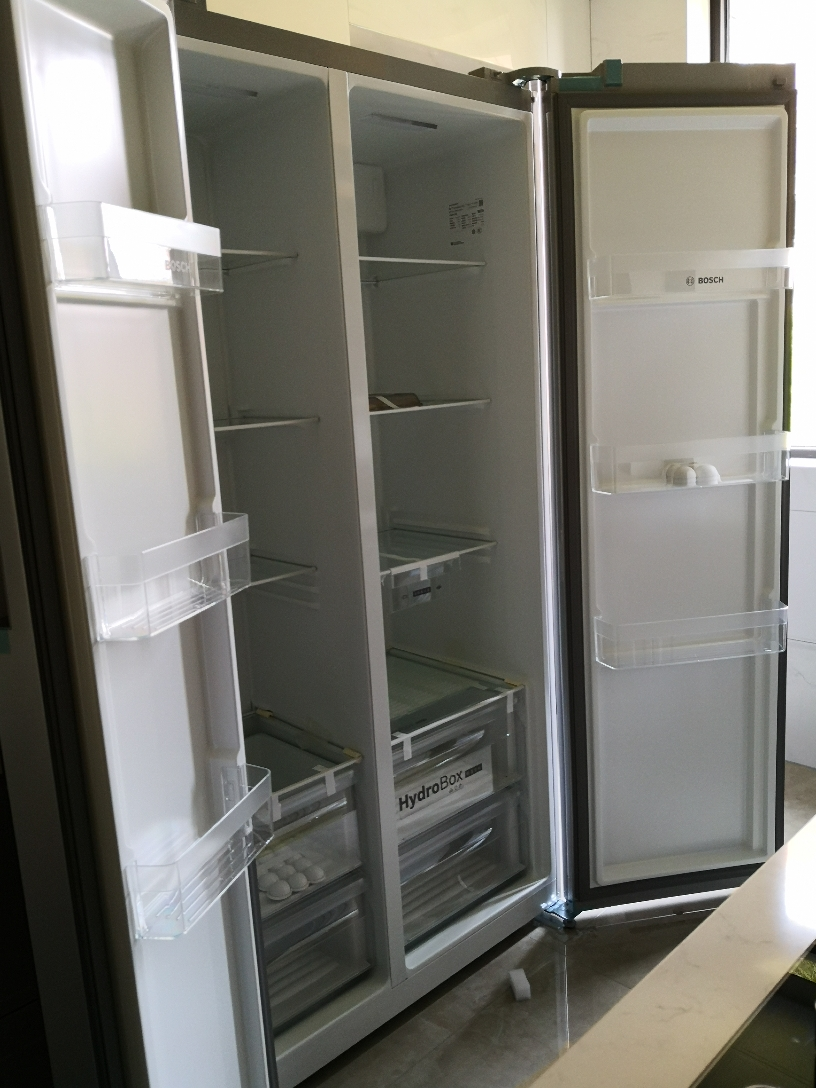 502升 对开门冰箱 家用双开门电冰箱 风冷无霜 超薄机身 玻璃面板