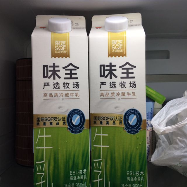 味全严选牧场鲜牛奶950ml