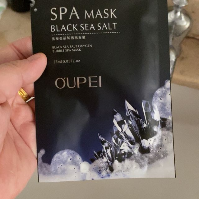 欧佩(ou pei)黑海盐活氧泡泡面膜1片装 深层清洁补水保湿控油提亮收缩