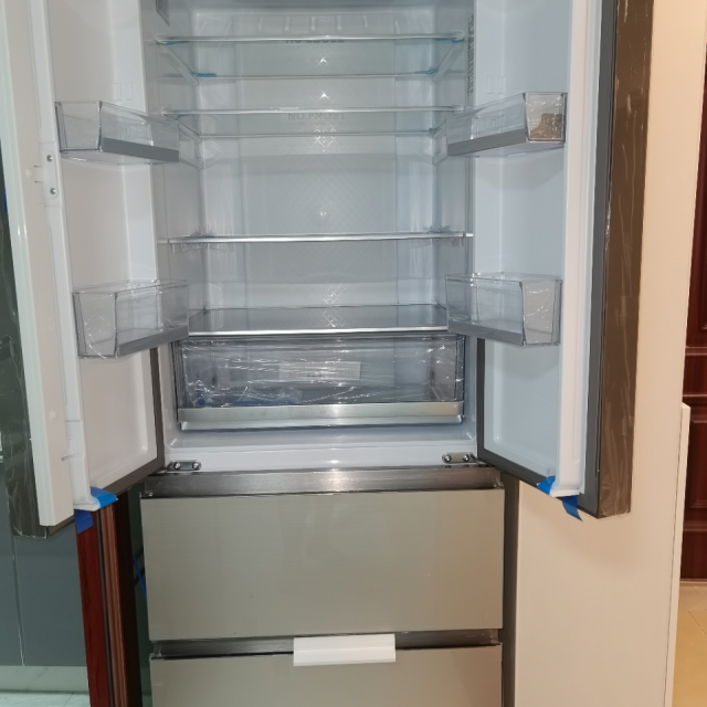 haier/海尔bcd-449wdco超薄多门十字对开门彩晶玻璃面板家用风冷无霜