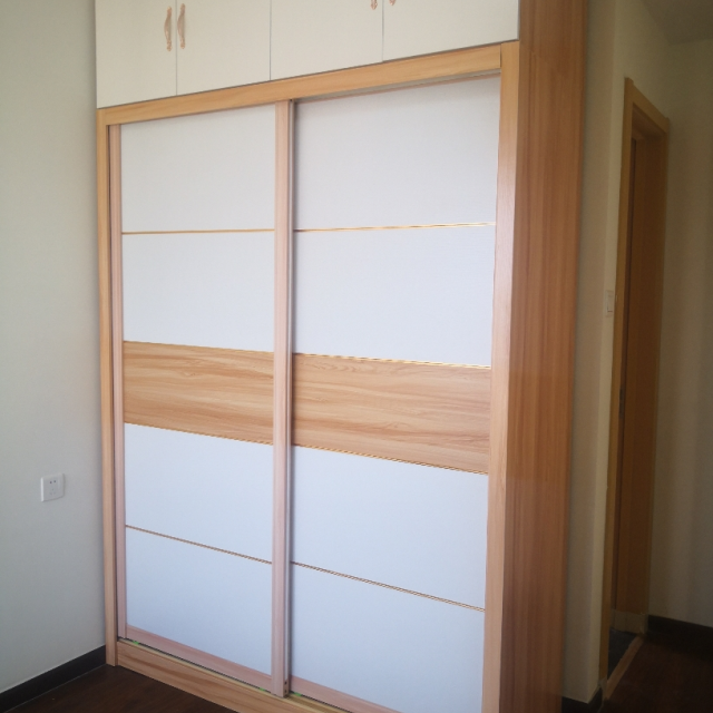 > 欧梵森 北欧推拉门衣柜实木多层板简约现代多功能卧室组合柜子滑