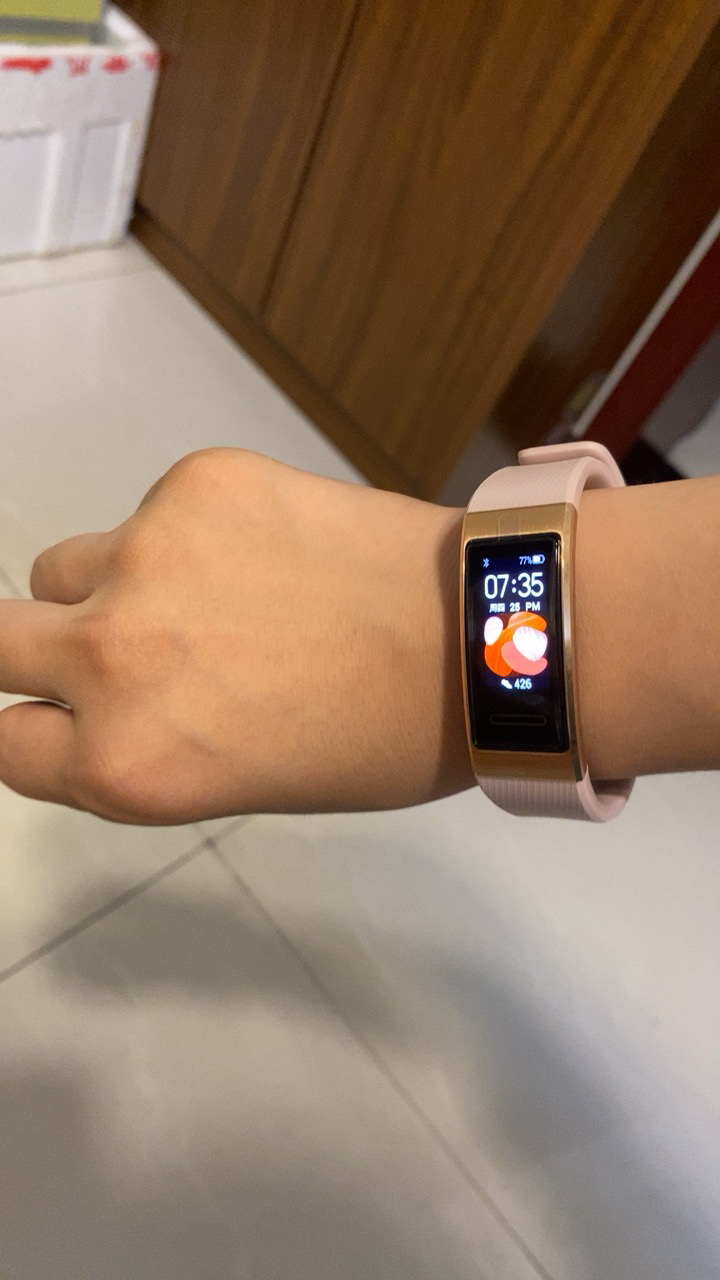 华为手环 4 pro(樱粉金)炫彩表盘 nfc智能刷卡 健康管理 专业运动指导