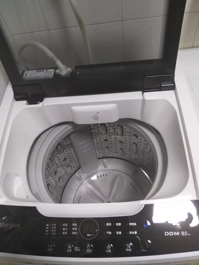 惠而浦(whirlpool) 8公斤直驱变频全自动波轮洗衣机 速溶洗 家用大