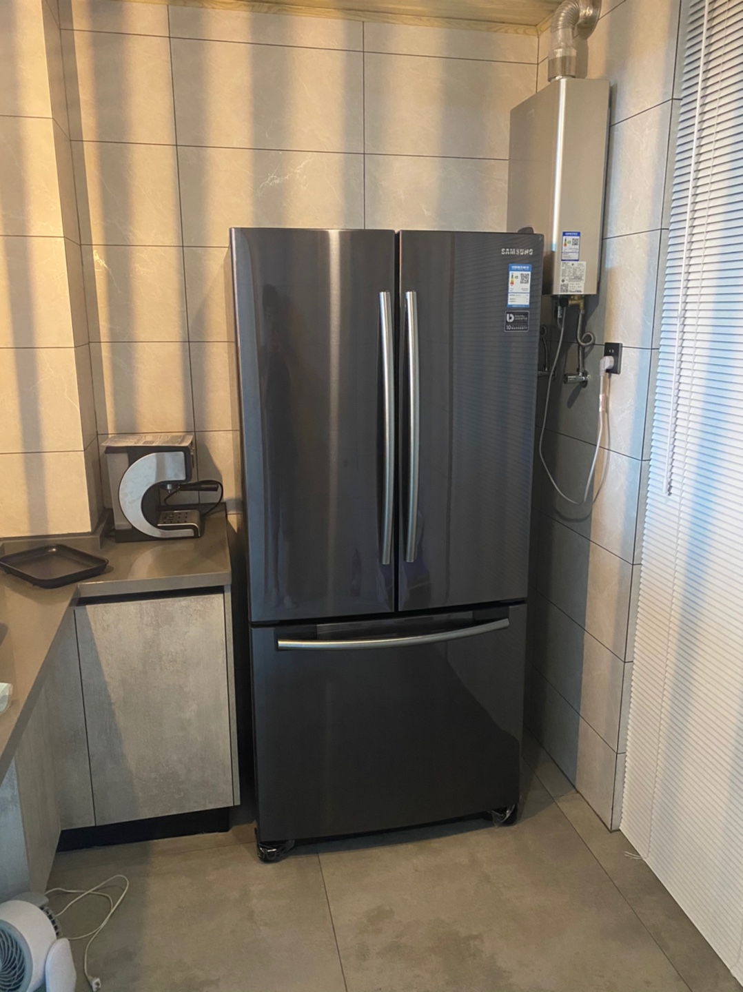 498l 美式 风冷无霜 双循环智能双门多门冰箱 典雅黑晒单图