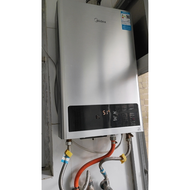 美的(midea) 12升燃气热水器 jsq22-hwa(液化气)精准恒温 智能变升 低