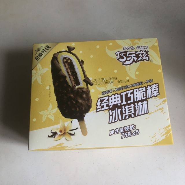 巧樂茲經典巧脆棒冰淇淋375g冰激凌/冰棍在家樂福買的伊利巧樂-蘇寧