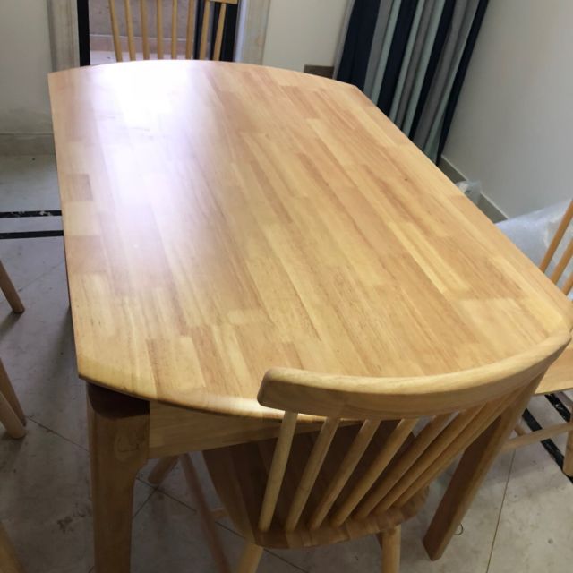 一米色彩 餐桌 实木餐桌 伸缩餐桌椅组合家用饭桌现代简约折叠北欧小