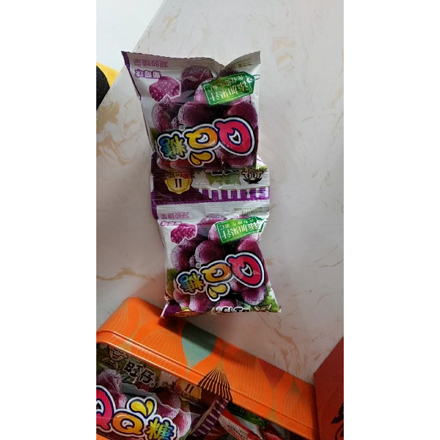 旺仔qq糖20g葡萄味旺旺零食品果汁软糖儿童橡皮糖休闲零食童年回忆