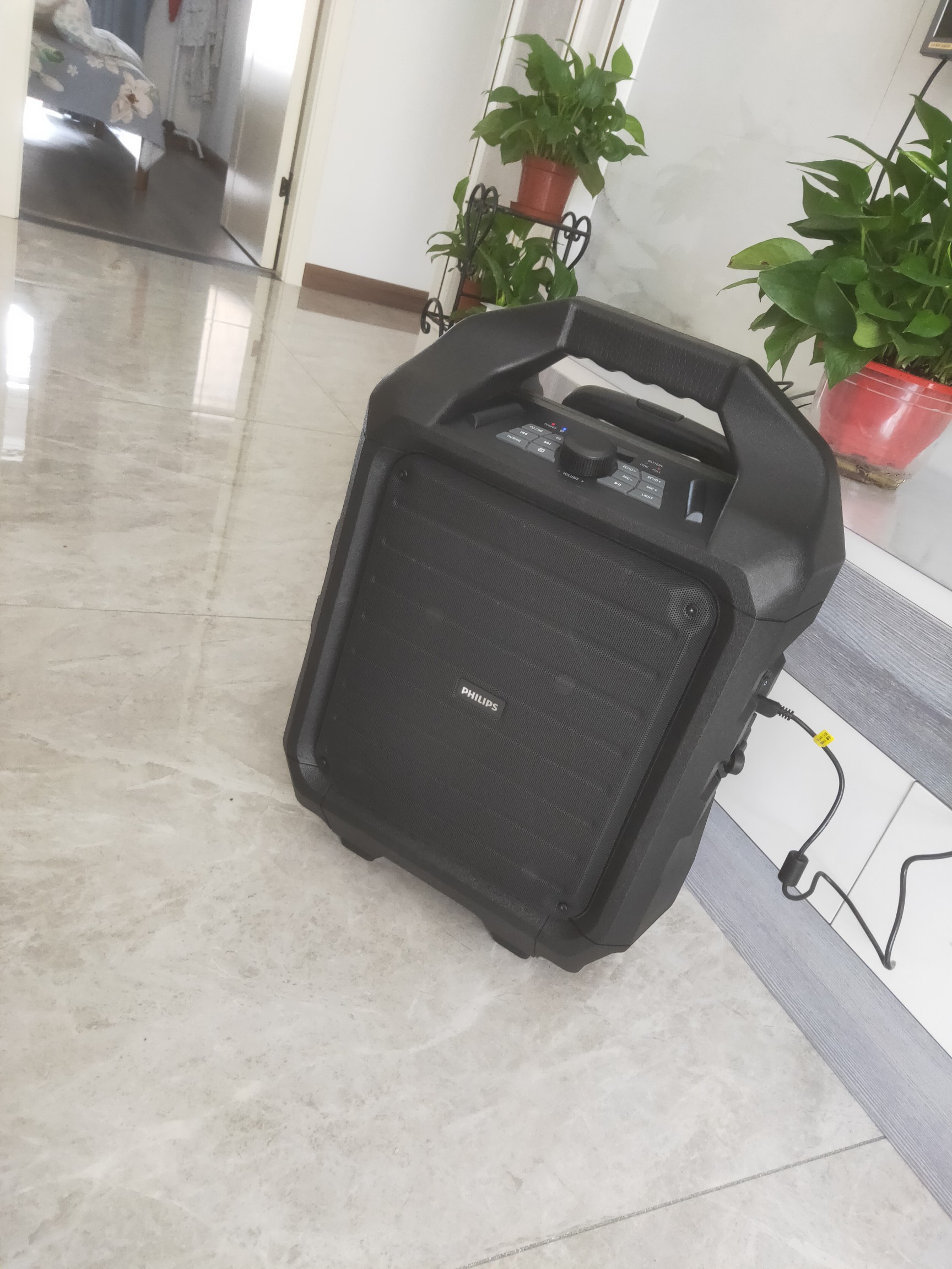 飞利浦sd75户外广场舞便携式拉杆手提音响低音炮移动大功率重低音蓝牙