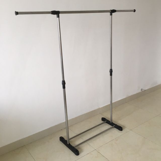 78晾衣架落地伸缩不锈钢移动简易双杆式室内凉衣服架子古达阳台挂晒