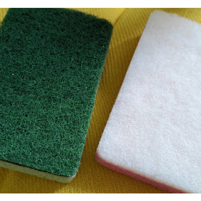 苏宁极物天然木浆棉洗碗刷抹布百洁布6片装洗碗海绵加厚擦锅百洁布