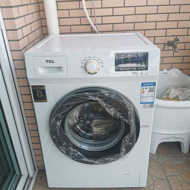tcl xqg80-p300b 8公斤滚筒洗衣机 变频全自动 中途添衣 节能静音 16