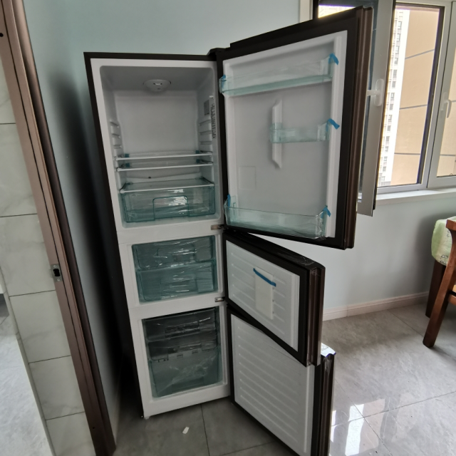 海尔haier206升三门冰箱中门软冷冻冷藏家用租房节能静音电冰箱bcd206