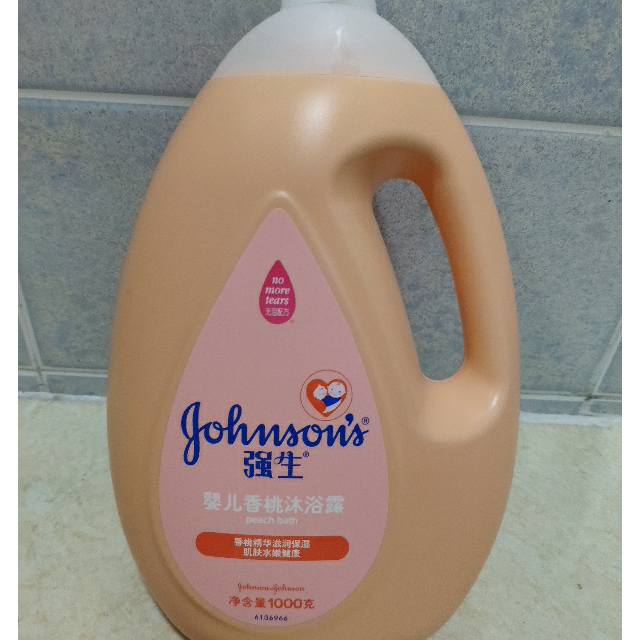 强生婴儿香桃沐浴露洗护沐浴乳泡泡浴家庭适用配香桃沐浴露1l