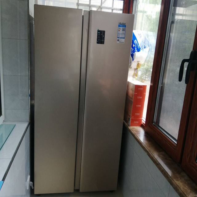海尔haier冰箱480升对开门双开门风冷无霜双变频节能静音双门大容量