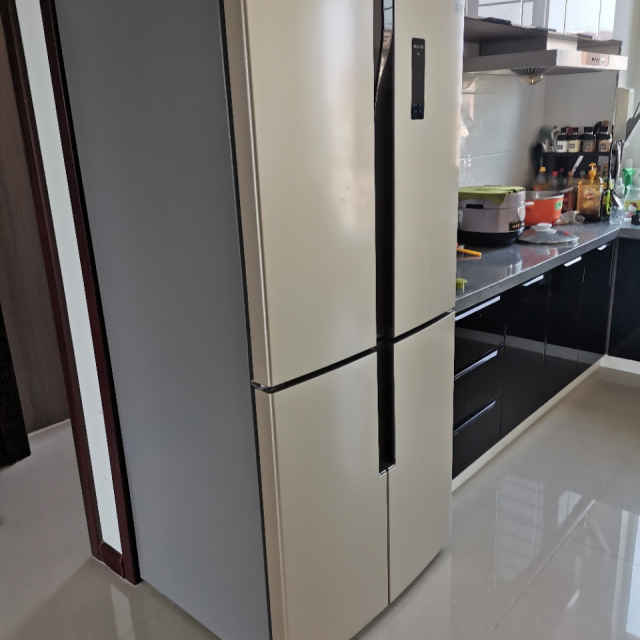 美菱melingbcd446wp9c十字对开门多门四开门变频风冷无霜冰箱家用电