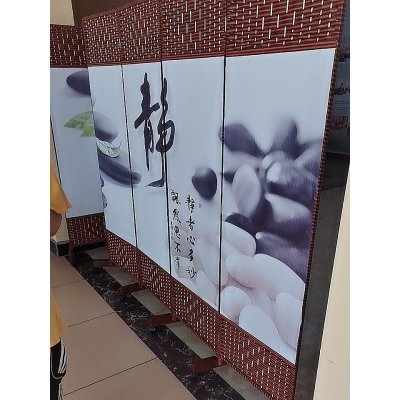 油画布屏风客厅家居办公酒店玄关门屏风古达折屏座屏家具油画折叠隔断