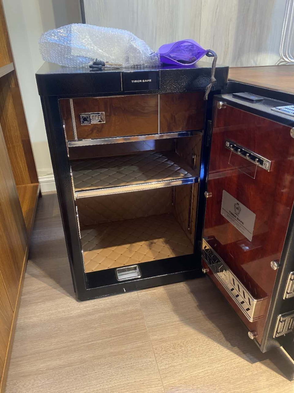 虎牌保险柜家用小型45/60/80cm全钢防盗密码指纹保管箱入墙1米1.5米1.