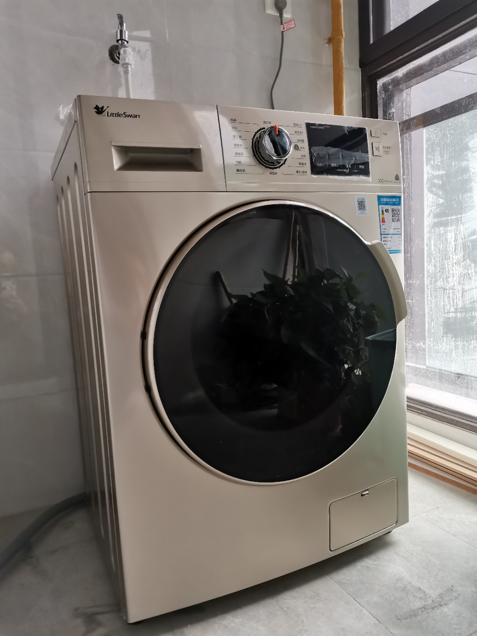 小天鹅洗衣机 滚筒全自动 10公斤kg变频家用大容量tg100v22dg上排水