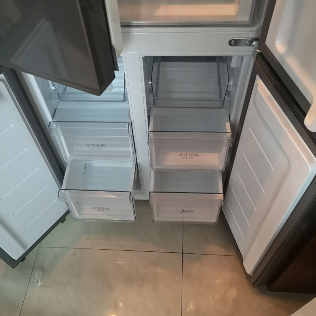 海尔(haier) 406升十字对开风冷无霜双变频冰箱家用智能 净味保鲜