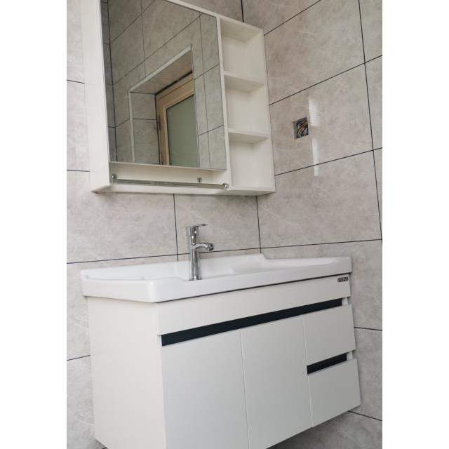 欧帝奴oudinu实木智能浴室柜现代简约卫浴柜镜柜洗漱台吊柜卫生间洗脸