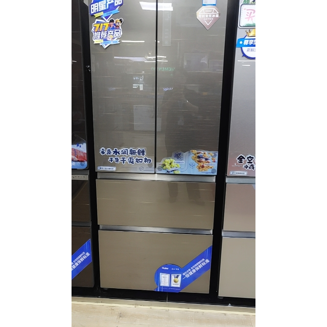 海尔(haier)bcd-430wdgr 430升法式多门风冷无霜冰箱干湿分储 三档