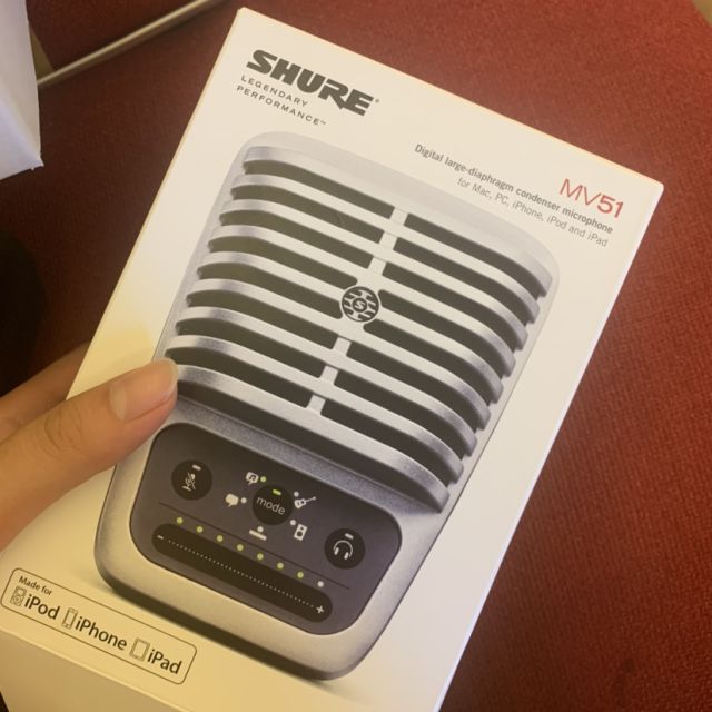 shure舒尔mv51手机k歌主播直播唱歌电容麦克风话筒
