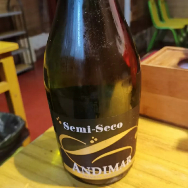 西班牙原瓶进口起泡酒爱之湾andimar黑标微甜气泡葡萄酒750ml单支装