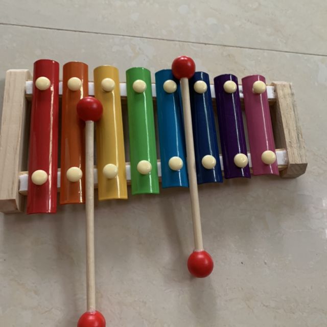 婴幼儿童八音手敲琴8个月宝宝益智力半乐器婴儿玩具123周岁八音小木琴