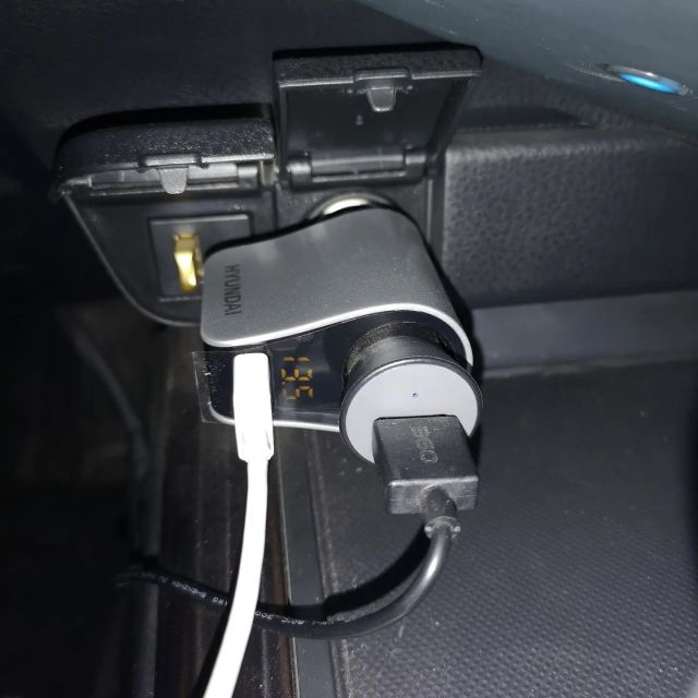 現代hyundai車載充電器汽車快充點菸器轉接插頭一拖二三車充萬能型usb