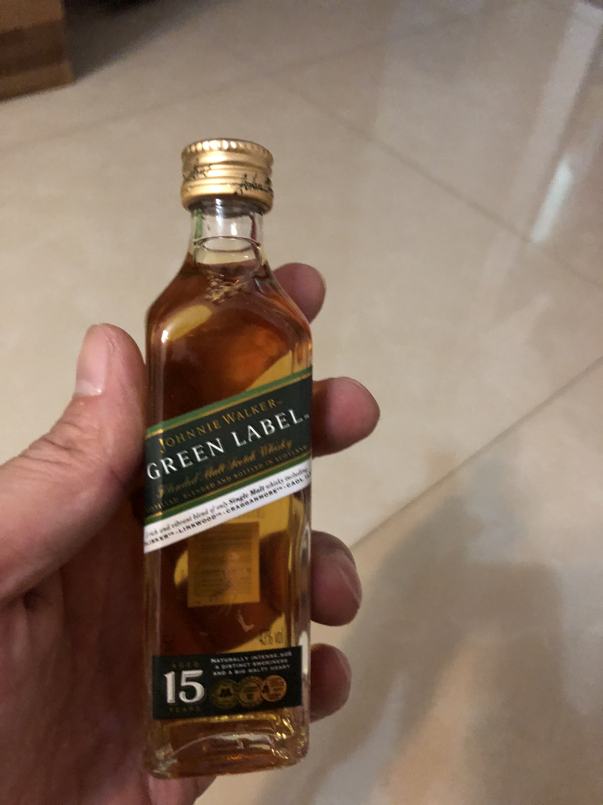 宝树行 尊尼获加绿牌50ml小酒版 苏格兰调配型威士忌-玻璃瓶酒版晒单