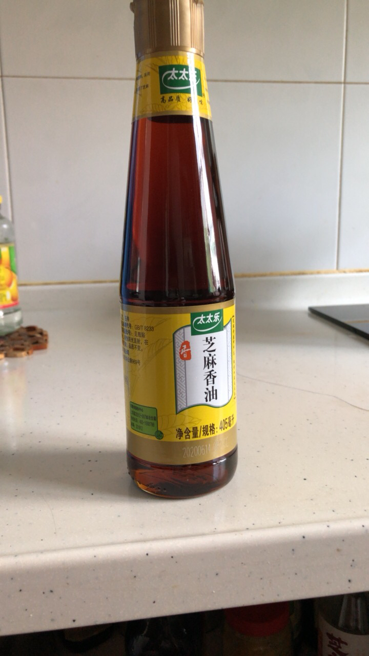 太太乐芝麻香油405ml*3瓶 压榨食用芝麻油 调味晒单图