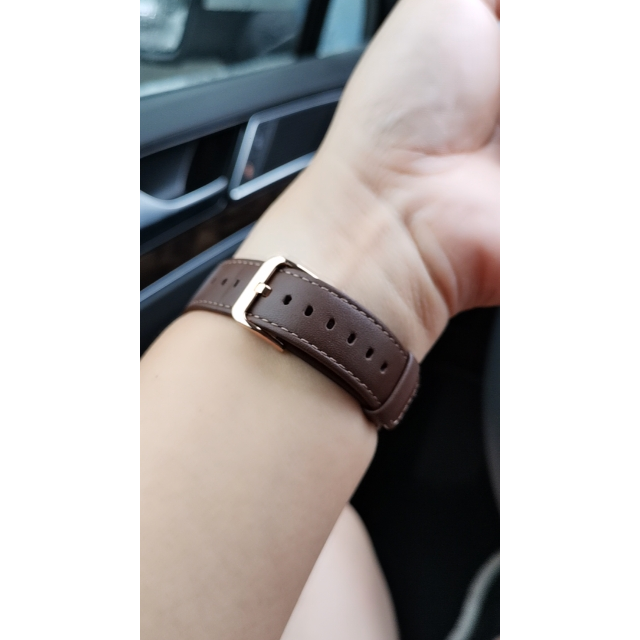 华为手环b6智能手环时尚款摩卡棕皮腕带健康手环弧面柔性彩屏清晰稳定