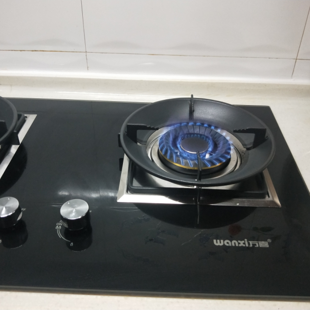 万喜jx76b5家用燃气灶双灶嵌入式煤气灶灶具台嵌两用钢化防爆玻璃45kw