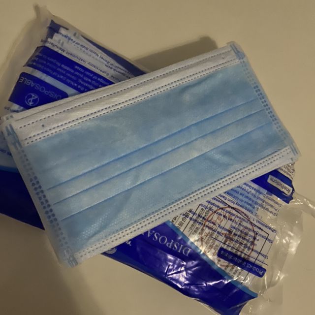 百消丹20只口罩医用口罩一次性使用医用口罩蓝色三层熔喷布防病菌飞沫