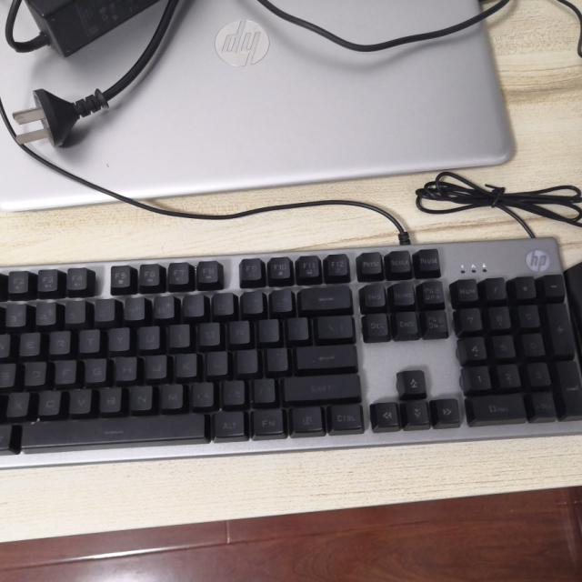 hp惠普k500f机械手感有线键盘台式电脑笔记本外接办公电竞游戏专用