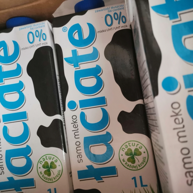 laciate兰雀脱脂纯牛奶0脂肪1l12波兰进口学生牛奶不含脂肪