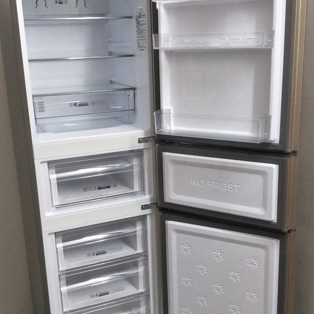 海尔haierbcd216wmpt216升三门冰箱风冷无霜冰箱三门家用节能静音大