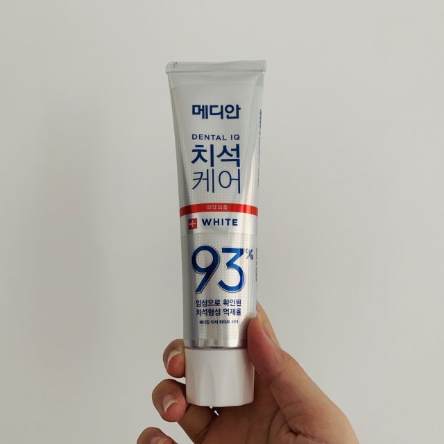 median麦迪安清除93牙结石高效净白牙膏柑橘薄荷味120g白色