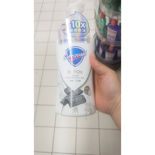 舒肤佳净爽竹炭香泡沫沐浴露500ml