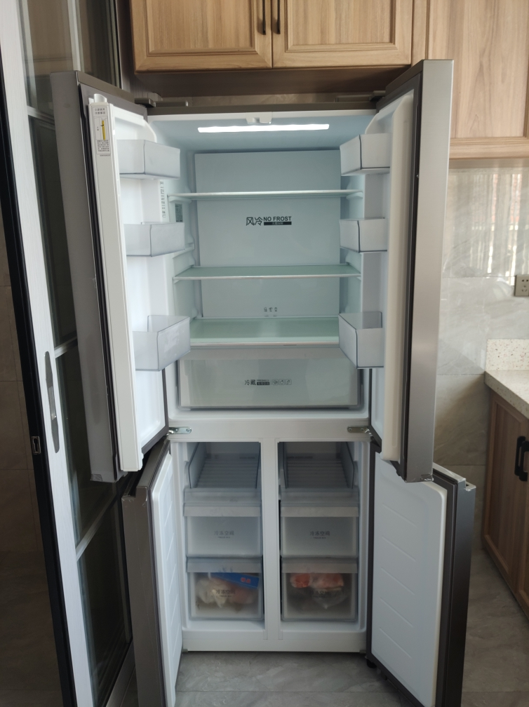 风冷无霜双变频静音 净味纤薄机身对开门电冰箱bcd-406wdpd晒单图