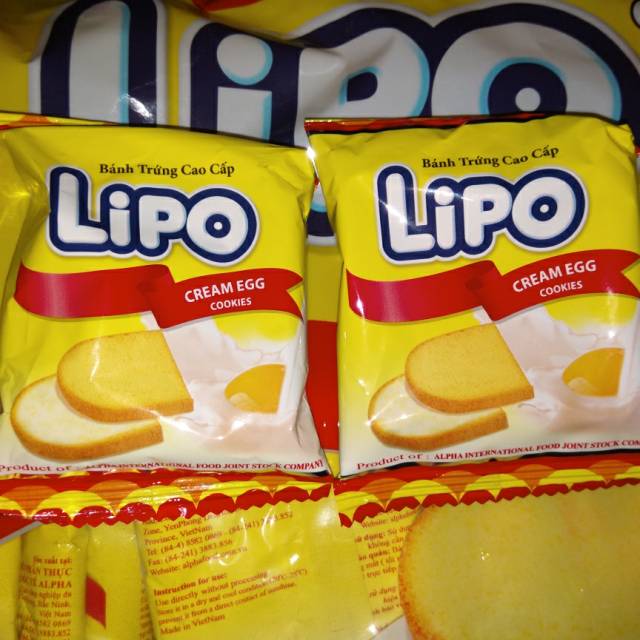 lipo奶油鸡蛋面包干300g早餐下午茶饼干越南进口零食品