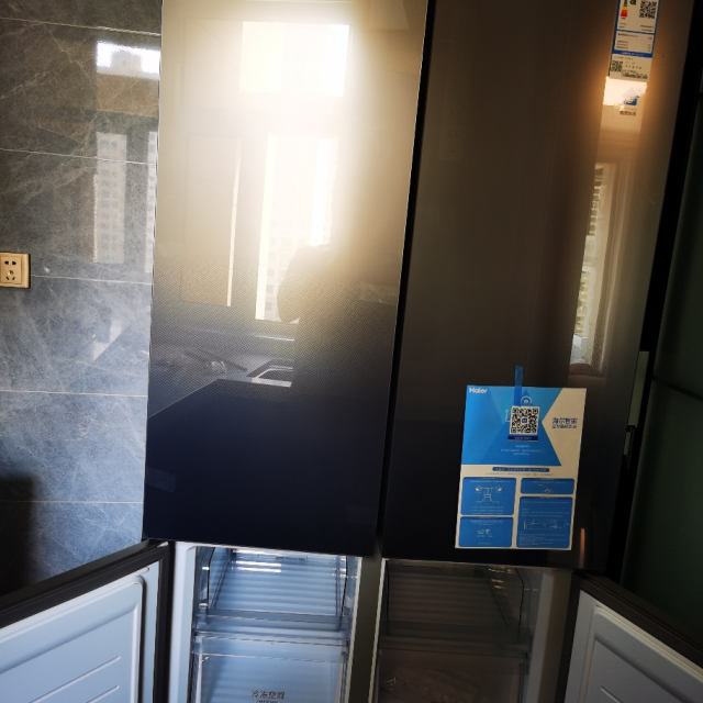 502升四门十字对开门家用冰箱变频静音干湿分储彩晶面板bcd502wdceu1