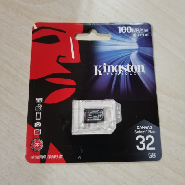 金士頓(kingston)32gb tf卡手機內存卡 讀100mb/s存儲卡 v10 u1 a1