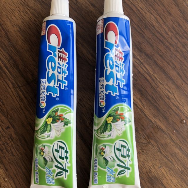 佳洁士草本水晶牙膏清爽薄荷200g6支大包装清新口气