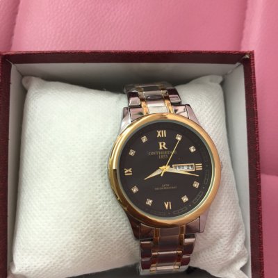 正品瑞之缘手表超薄防水精钢带石英表时尚圆形男士腕表