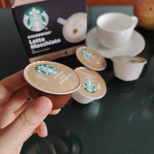 星巴克starbucks拿铁玛奇朵咖啡咖啡胶囊129g内含12颗