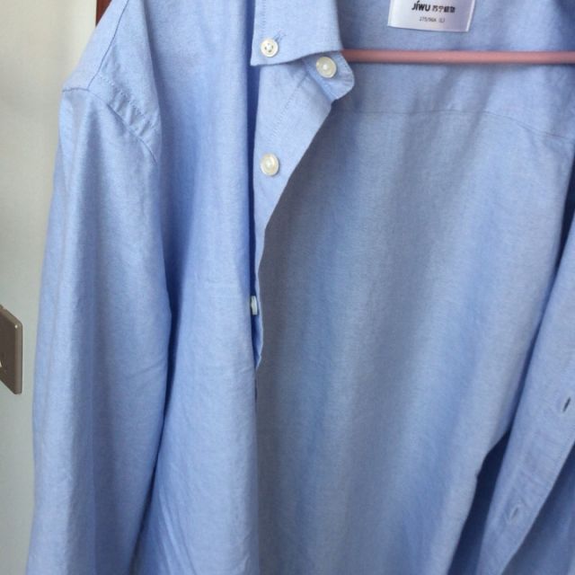 苏宁极物男式基础休闲牛津纺衬衫男士衬衫衣服很软很舒服,秋天-苏宁