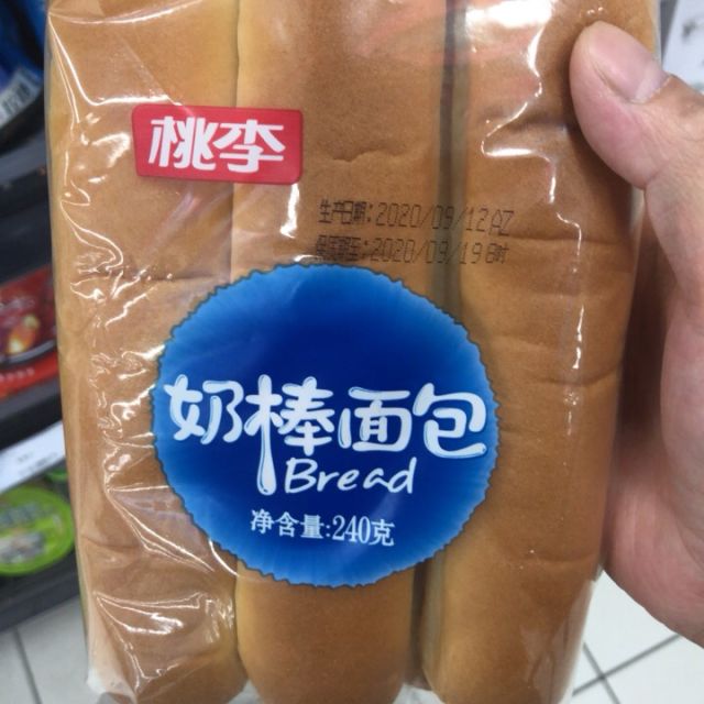 桃李奶棒面包240g